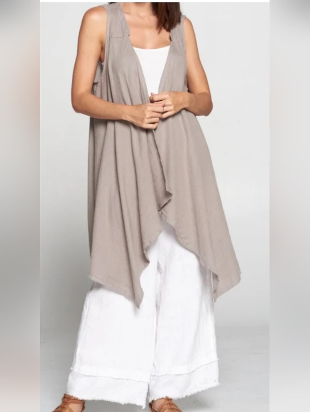 Match Point USA Linen Vest